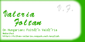 valeria foltan business card